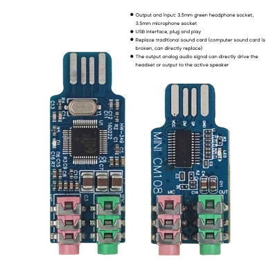 CM108 USB Driver-free USB sound card computer external sound card CM108 USB Driver-free USB sound card computer external sound card