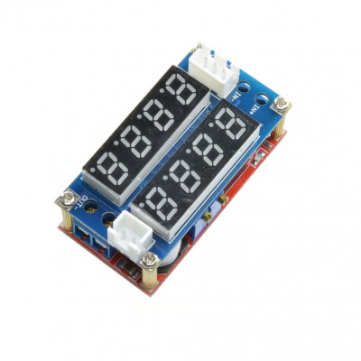 5A ADJUSTABLE POWER CC CV STEP-DOWN CHARGE MODULE LED DRIVER VOLTMETER AMMETER 