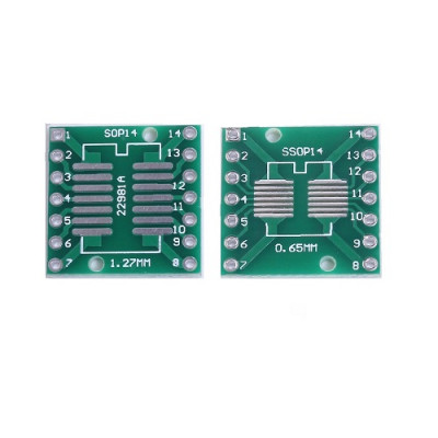 SOP14 transfer board SSOP14 TSSOP14 patch to DIP DIP 0.65 / 1.27mm adapter board PCB
