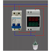 AC 80V to 300V AC 100Amp Digital AC Voltmeter Alternationg Voltage Current Meter DIN Rail Single Phase