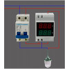 AC 200V to 450V AC 100Amp Digital AC Voltmeter Alternationg Voltage Current Meter DIN Rail Single Three Phase