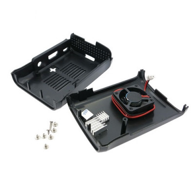 Raspberry pi 2 Model B/B+ ABS Blob case with mini FAN (Black)