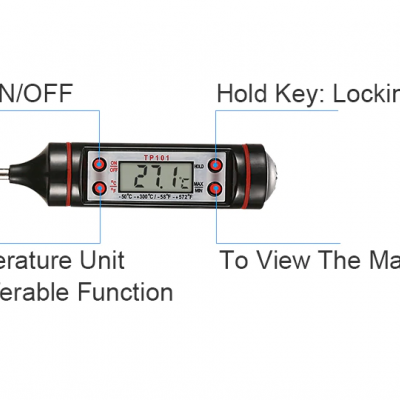 Kitchen oil thermometer barbecue BBQ baking temperature electronic thermometer liquid TP101