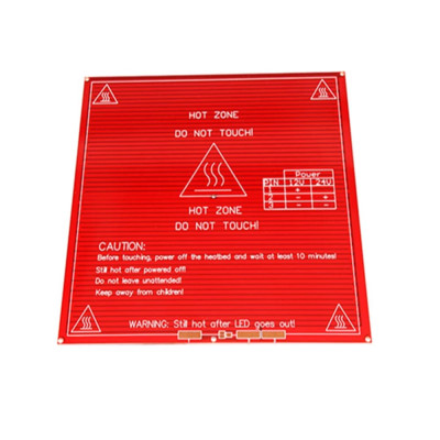 214mmx214mm Upgraded MK2B Heated Bed PCB Heatbed Dual 12V 24V Red MK2 B Hot HotBed For 3D Printer Parts Heat
