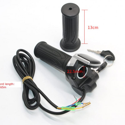 24V ebike Throttle with LCD Display ON-OFF Key Lock for electric Bike Bicycle Scooter erickshaw