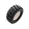 D-axis Rubber Tires, Robot Accessories, 43MM Tracking Car Model Wheels, with N20 Geared Motor DD