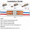 2 Pole Wire Connector Terminal Block with Spring Lock Lever 2 in 2 out