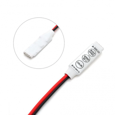 3 Key Mini RGB LED Controller For RGB SMD 12V-24V 12A LED Strip Light Dimming Controller