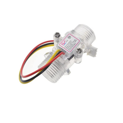 YF-S201C Flow Turbine Flowmeter Water Flow Sensor Hall Flow (Transparent)