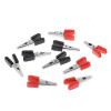 34mm Alligator Crocodile Clip Clamp with plastic Insulate Clamp Red and Black - 10 Pcs