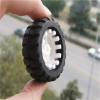 D-axis Rubber Tires, Robot Accessories, 43MM Tracking Car Model Wheels, with N20 Geared Motor DD