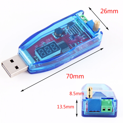 DC-DC 5V to 3.3V 9V 12V 24V USB Step UP Down Adjustable Output 1.0V-24V