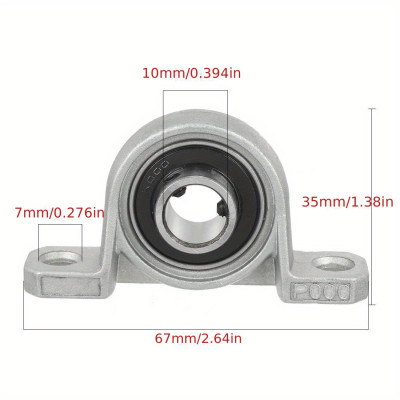 KP08 10MM Bearing Mounted Vertical Pillow Block