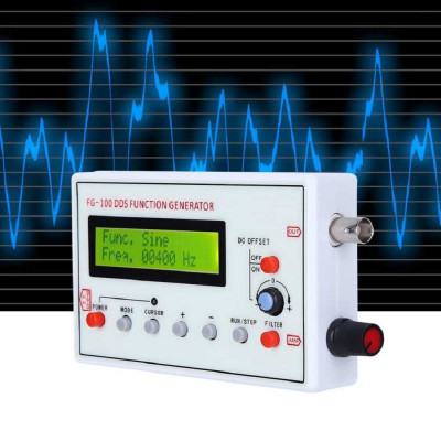 DDS Signal Generator FG-100 LCD Display Sine Frequency 1HZ-500KHz Counter Function Signal Source Generator Meter
