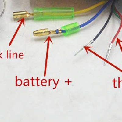 36V ebike Throttle with LCD Display ON-OFF Key Lock for electric Bike Bicycle Scooter erickshaw