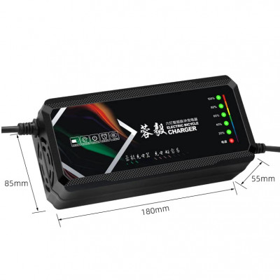 60V 28-32Ah Ebike Electric Vehicle Charger With 6 Light Power Display Current Protection