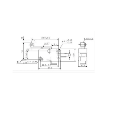 V-156-1C25 With Long Wheel Microswitch Limit Switch