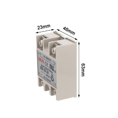 Solid State Relay SSR-25AA 25A 80-250V AC TO 24-380V AC SSR 25AA