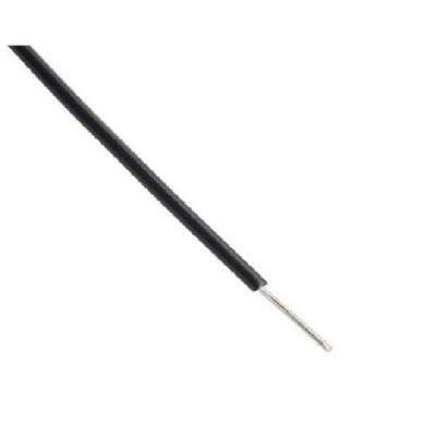 Hookup Wire - 22 Gauge Single Solid Black - 1 Meter